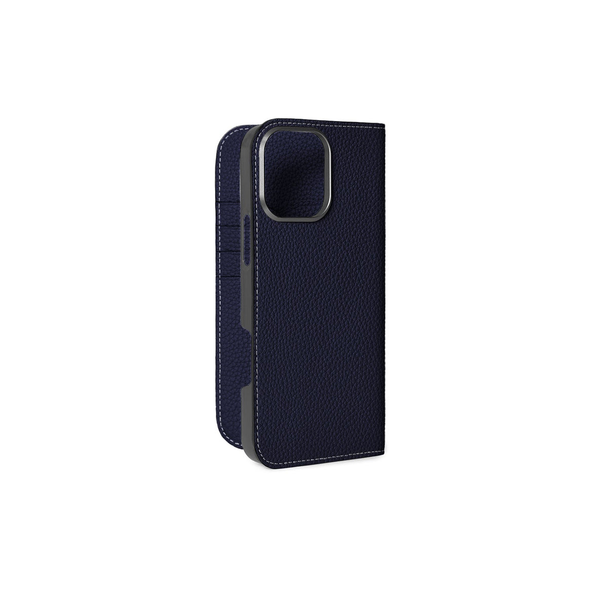 iPhone 16 Pro Max Diary Case Shrink Leather (Navy)
