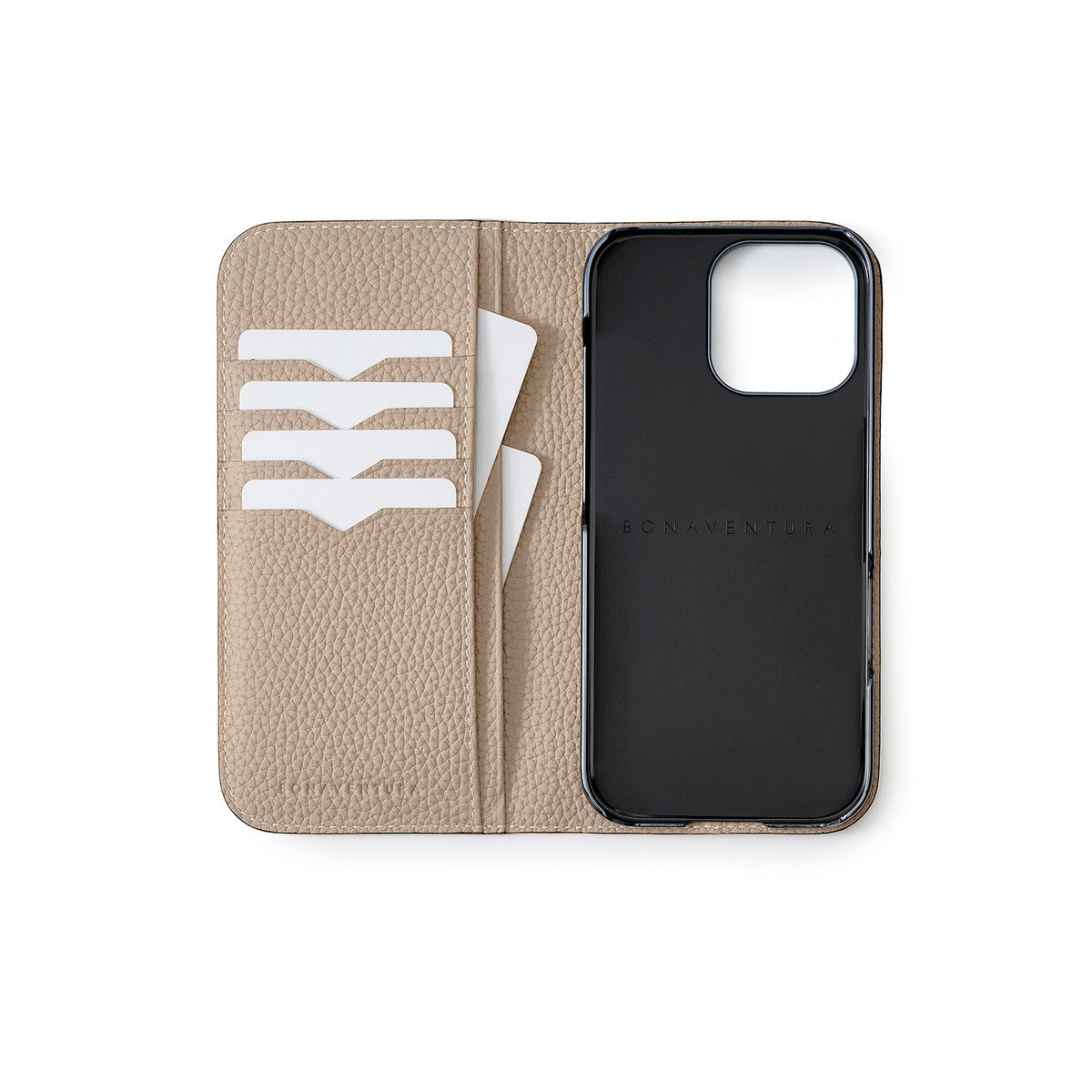 iPhone 16 Pro Max Diary Case Shrink Leather (Pearl Purple × Greige)