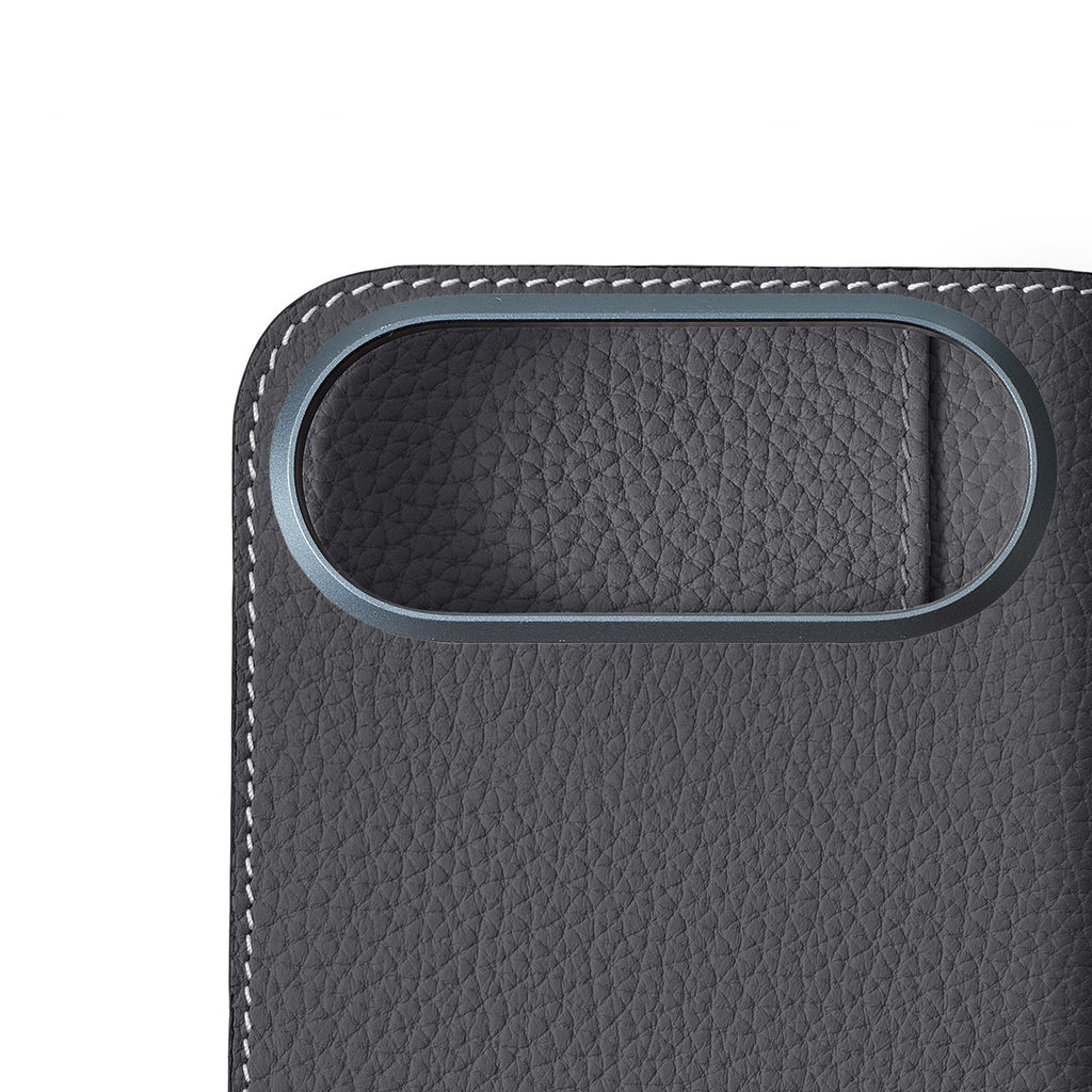 iPhone Air Diary Case Shrink Leather (Charcoal Gray)