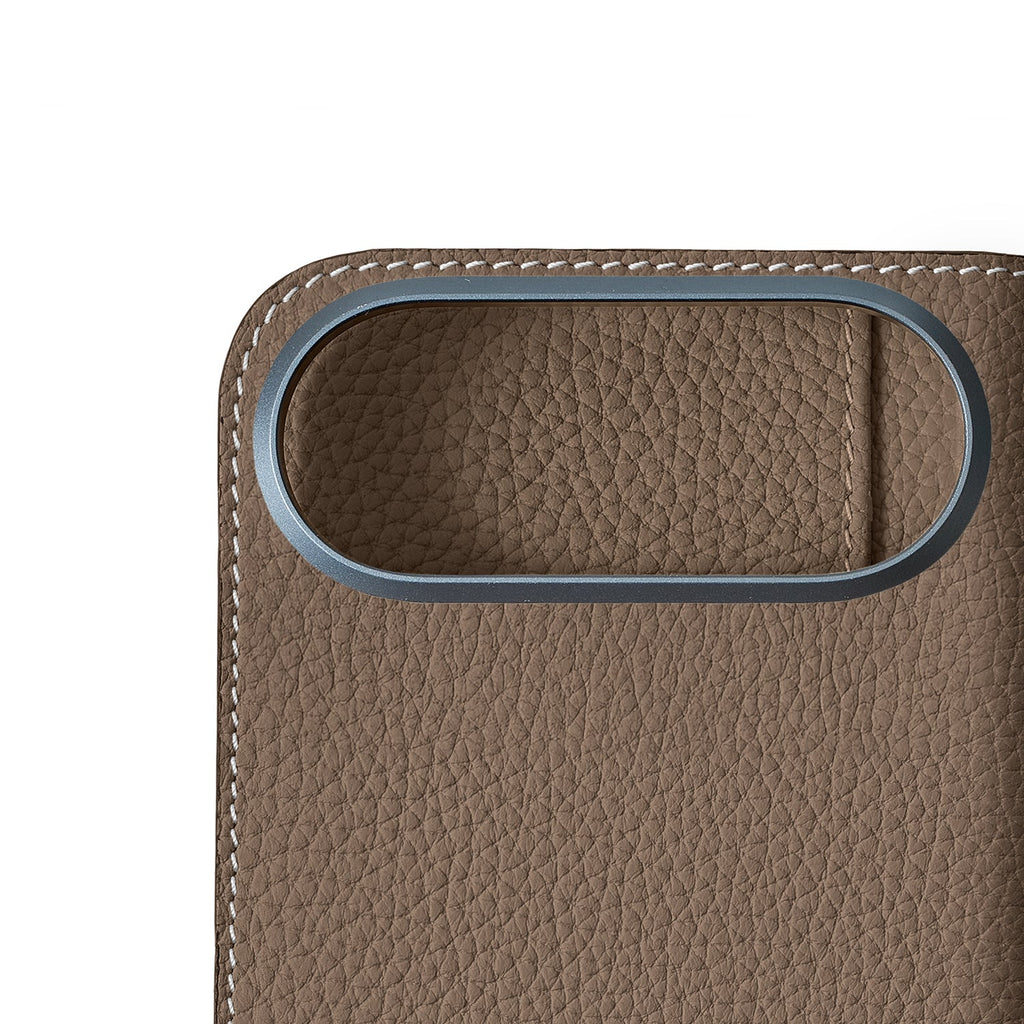iPhone Air Diary Case Shrink Leather (Etoupe)