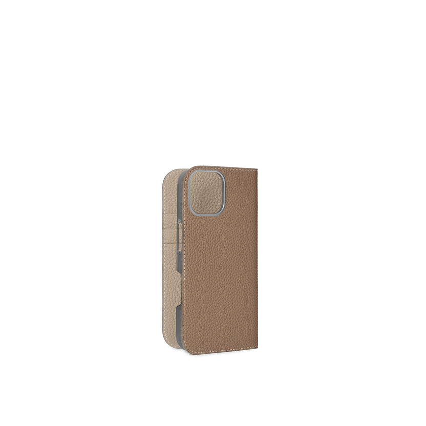 (iPhone 17) Diary Case Shrink Leather