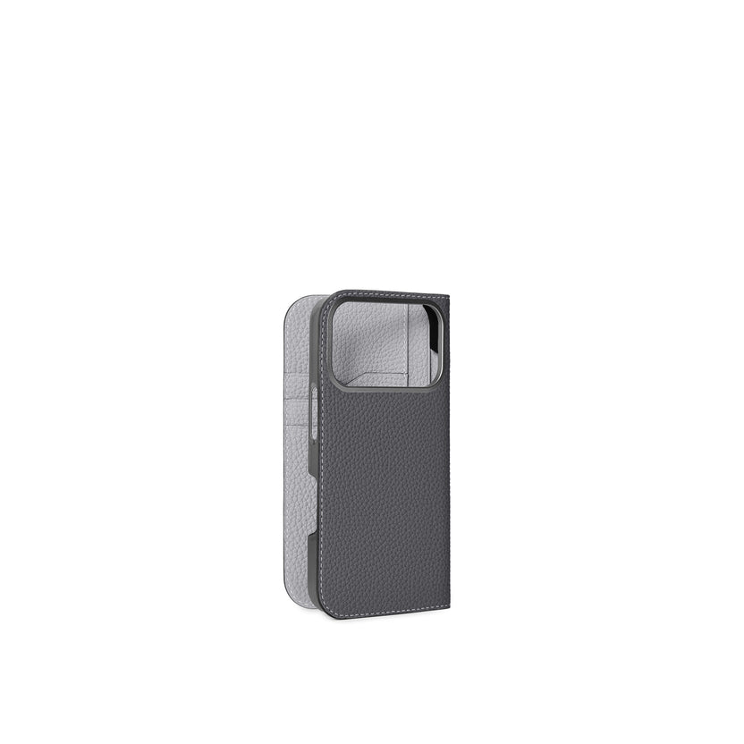 (iPhone 17 Pro) Diary Case Shrink Leather