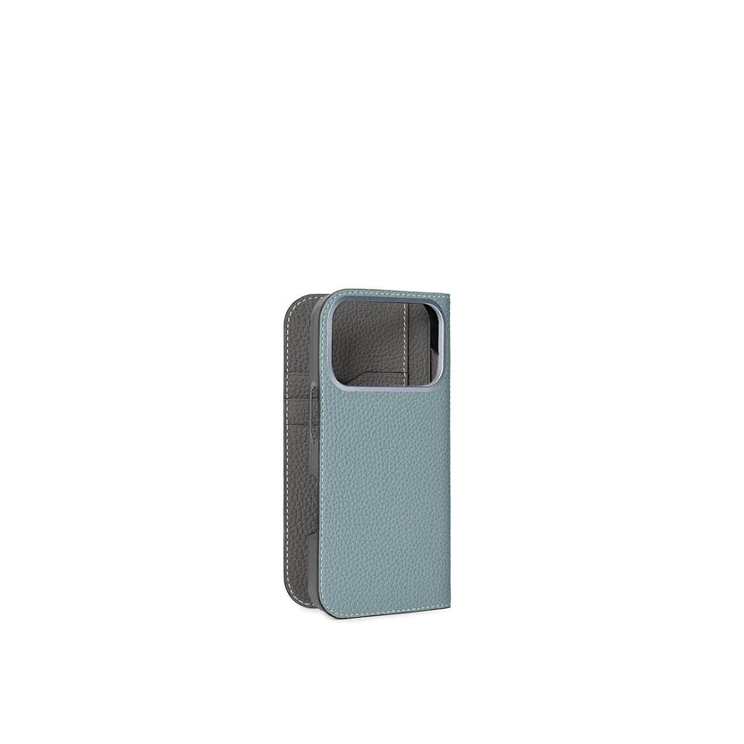 (iPhone 17 Pro) Diary Case Shrink Leather