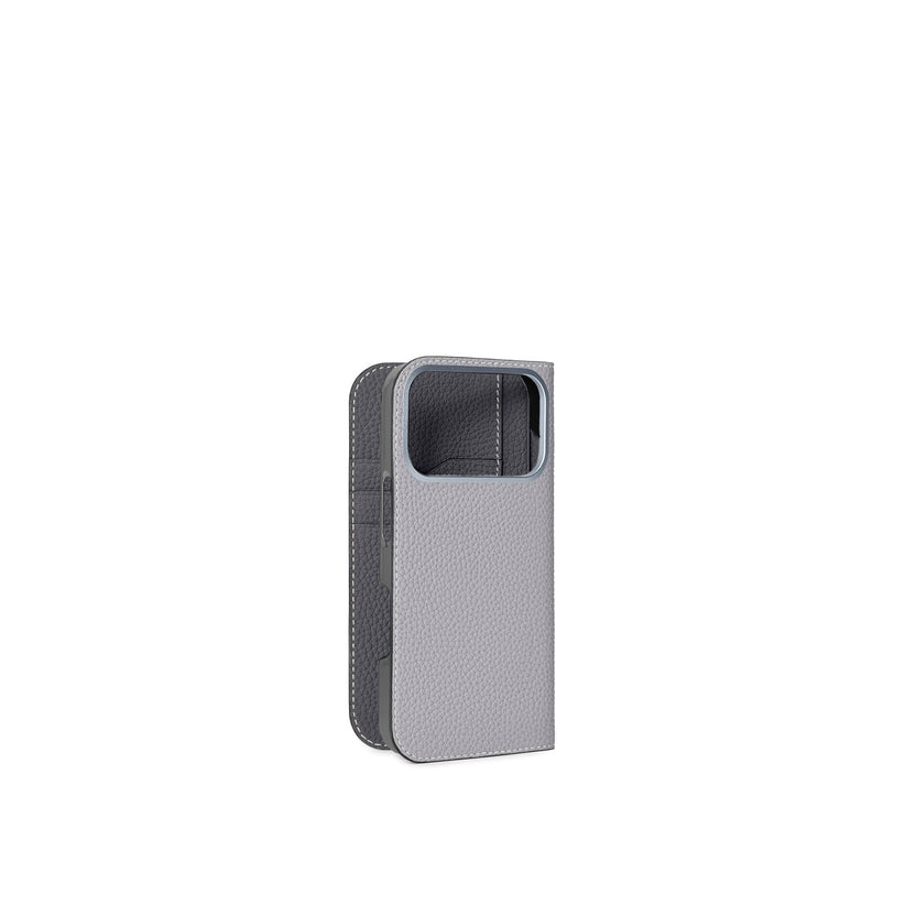 (iPhone 17 Pro) Diary Case Shrink Leather