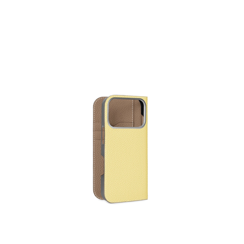 (iPhone 17 Pro) Diary Case Shrink Leather