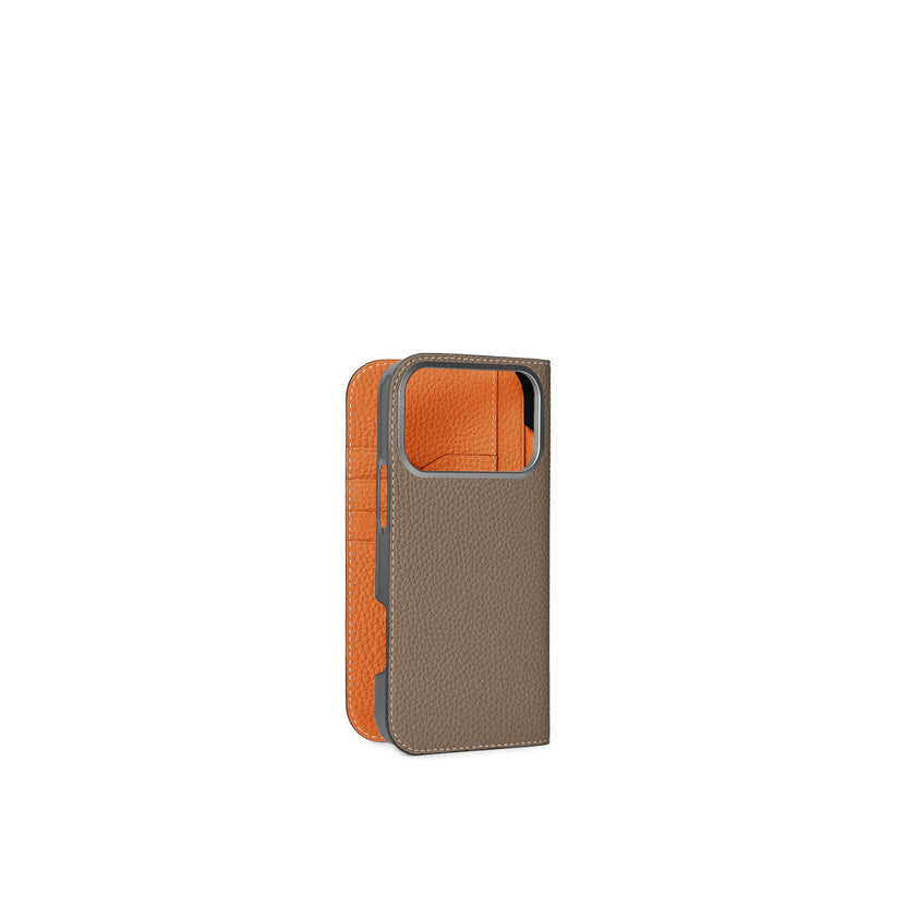 (iPhone 17 Pro Max) ダイアリーケース シュリンクレザー