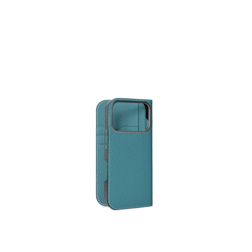 (iPhone 18 Pro) Diary Case Shrink Leather