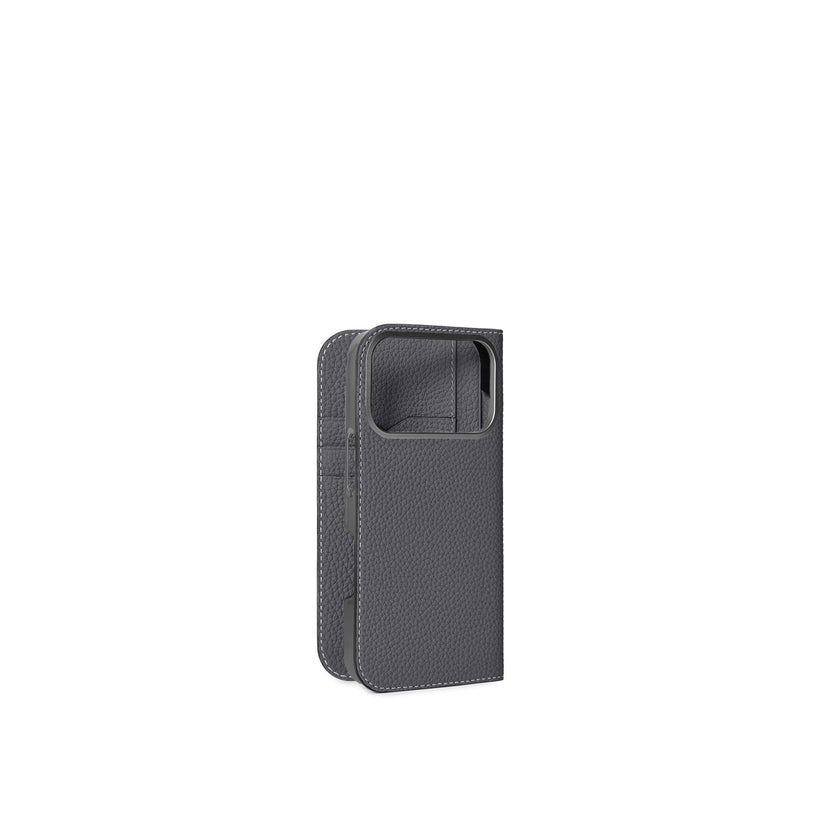 (iPhone 18 Pro) Diary Case Shrink Leather