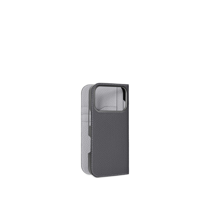 (iPhone 18 Pro) Diary Case Shrink Leather