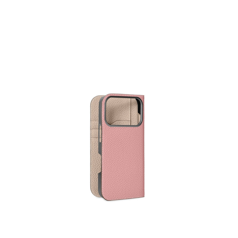(iPhone 18 Pro) Diary Case Shrink Leather