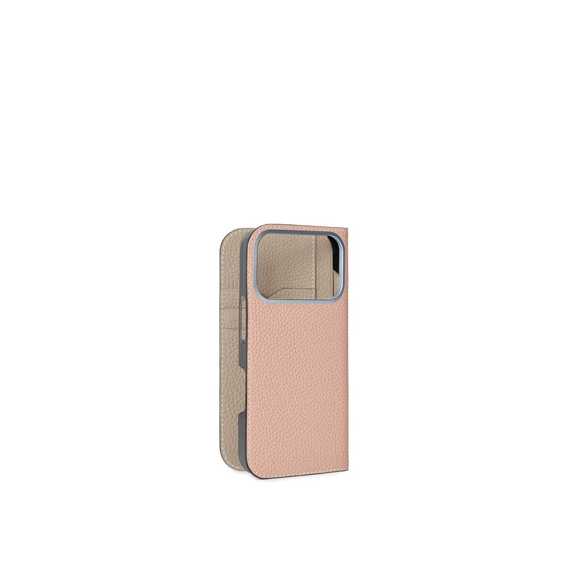 (iPhone 18 Pro) Diary Case Shrink Leather