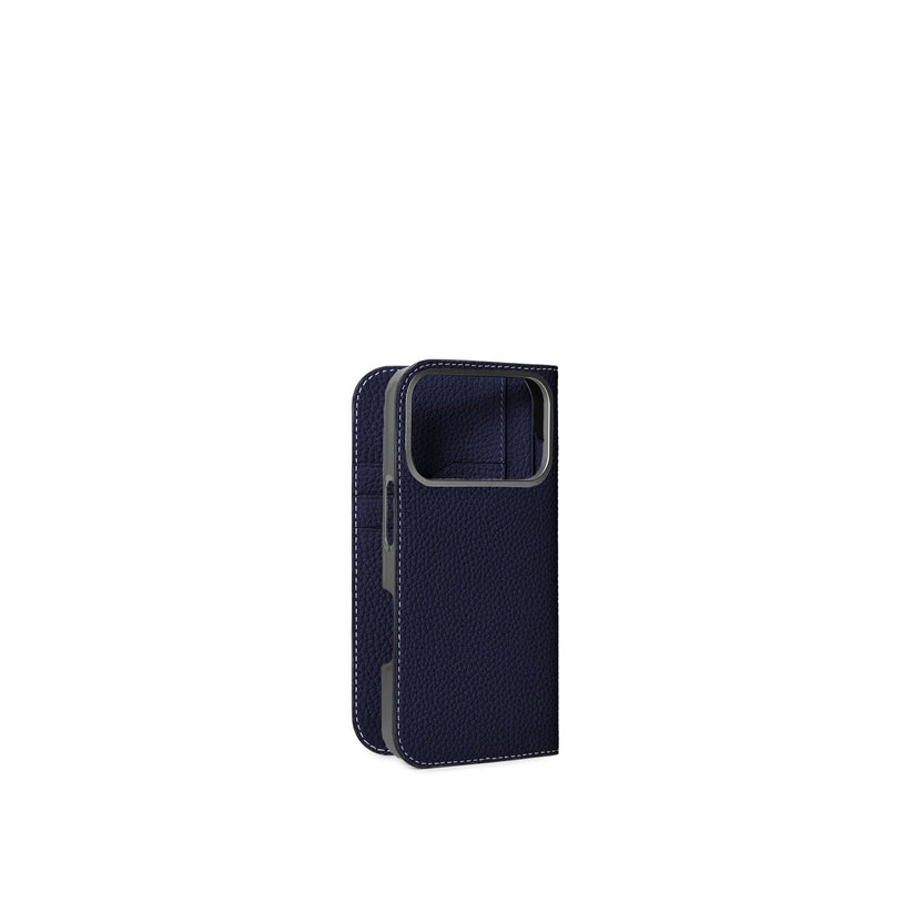 (iPhone 18 Pro) Diary Case Shrink Leather