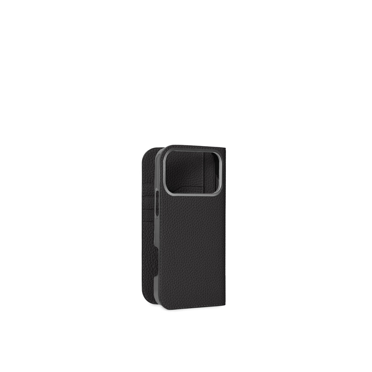 iPhone 18 Pro Max Diary Case Shrink Leather (Black)