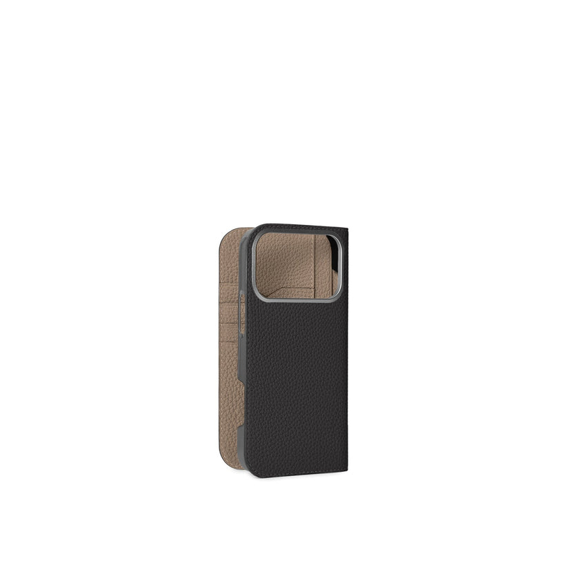 (iPhone 18 Pro Max) Diary Case Shrink Leather