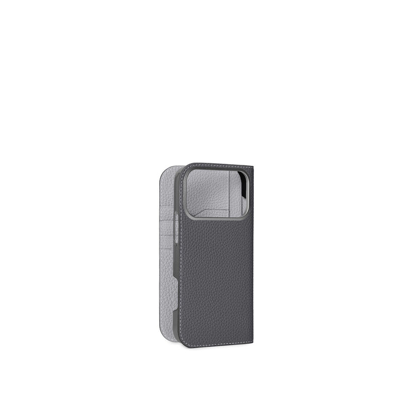(iPhone 18 Pro Max) Diary Case Shrink Leather