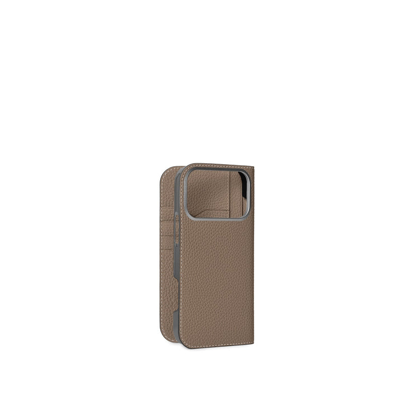 (iPhone 18 Pro Max) Diary Case Shrink Leather