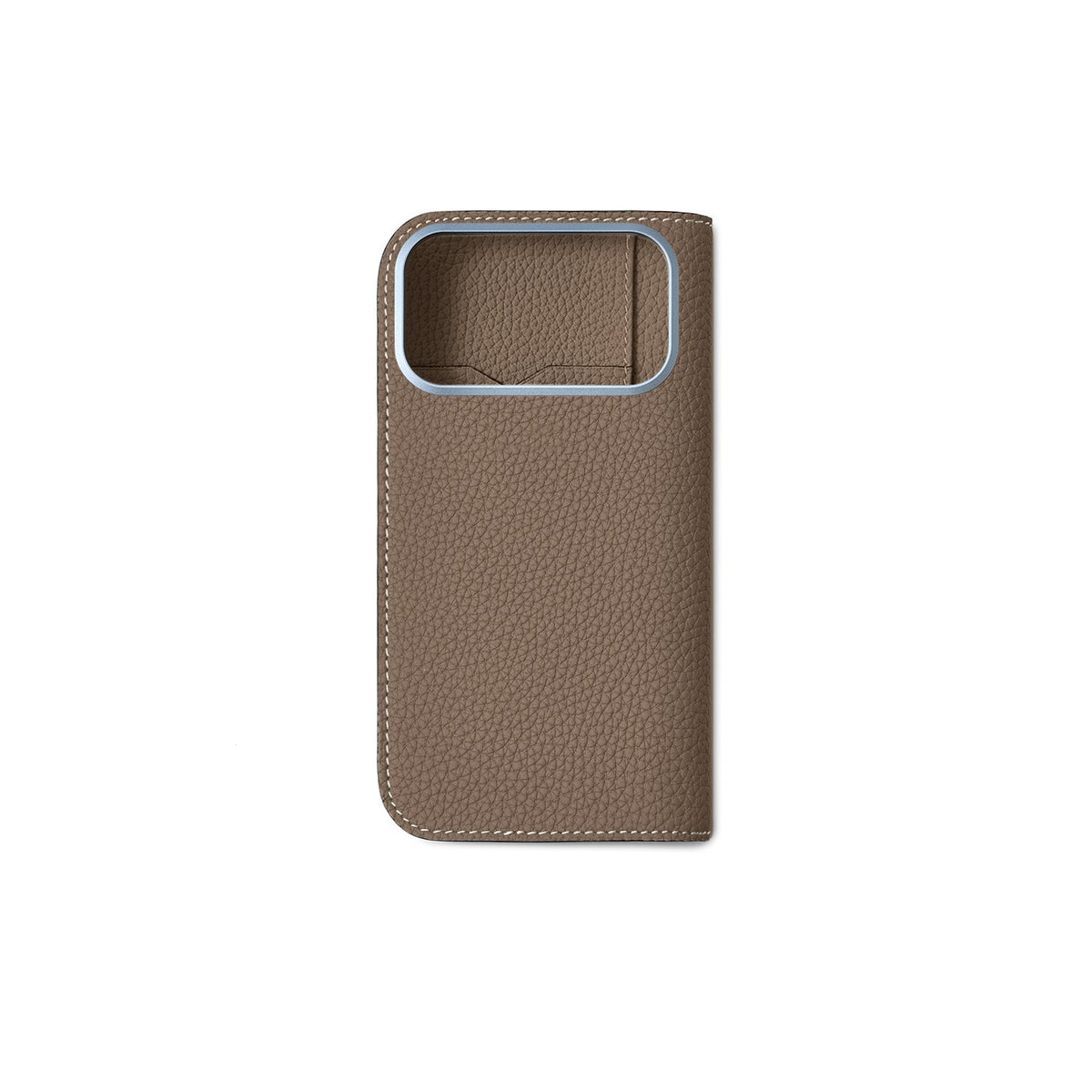 iPhone 18 Pro Max Diary Case Shrink Leather (Etoupe)