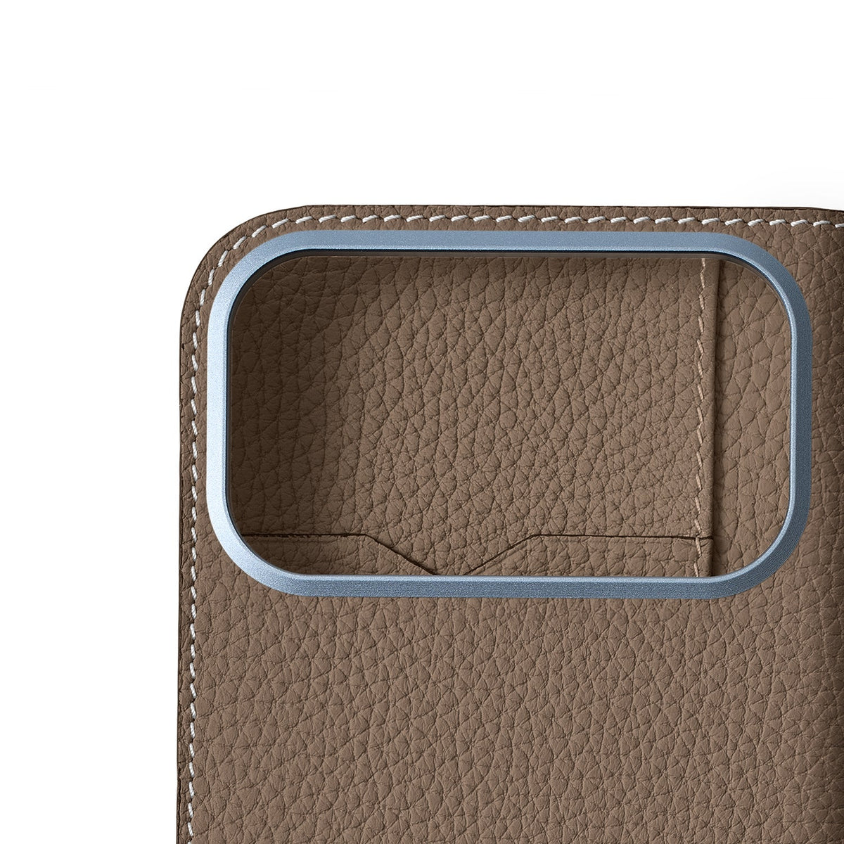 iPhone 18 Pro Max Diary Case Shrink Leather (Etoupe)