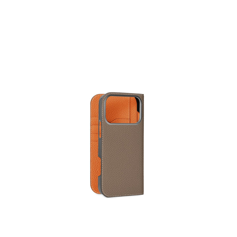 (iPhone 18 Pro Max) Diary Case Shrink Leather