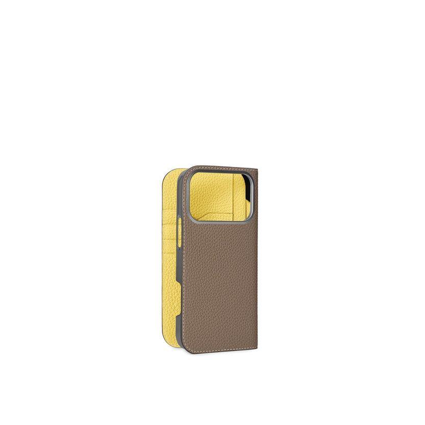 (iPhone 18 Pro Max) Diary Case Shrink Leather