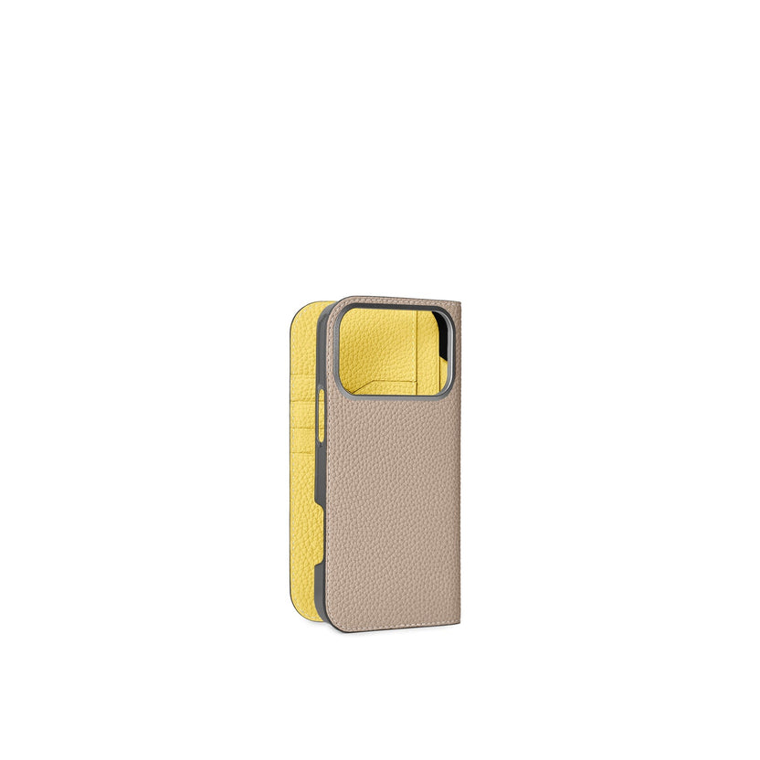 (iPhone 18 Pro Max) Diary Case Shrink Leather