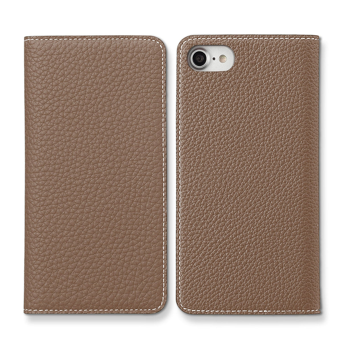 iPhone SE / 8 / 7 / 6s / 6 Diary Case Shrink Leather (Etoupe)