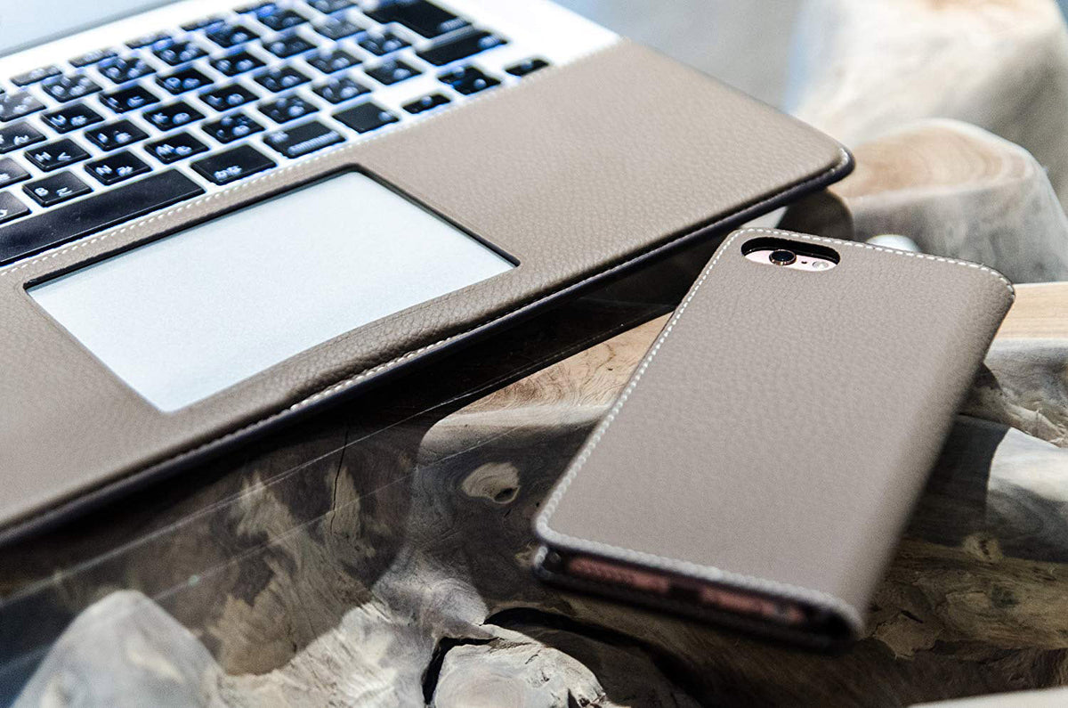 iPhone SE / 8 / 7 / 6s / 6 Diary Case Shrink Leather (Etoupe)
