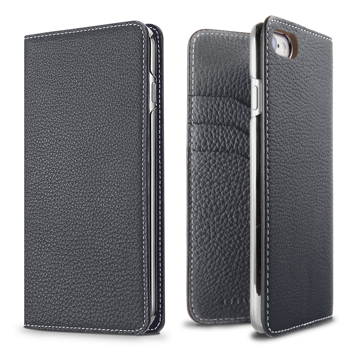 iPhone SE / 8 / 7 / 6s / 6 Diary Case Shrink Leather (Navy)