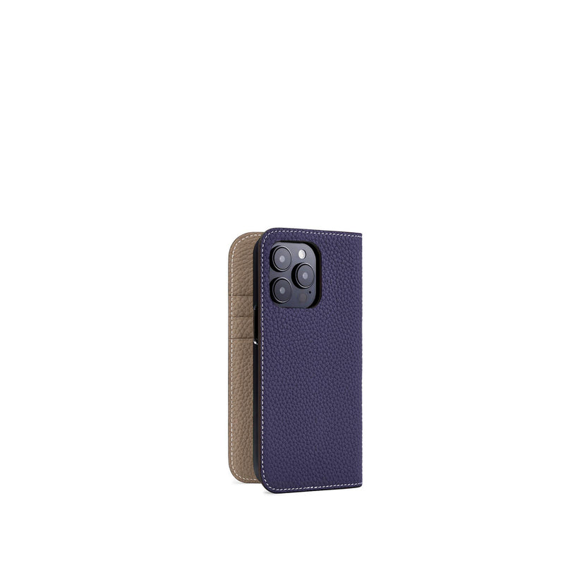 (iPhone 15 Pro) ダイアリーケース シュリンクレザー