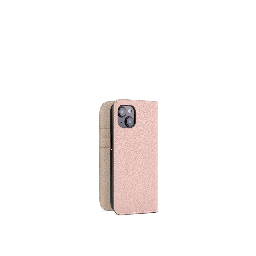 (iPhone 15) ダイアリーケース シュリンクレザー