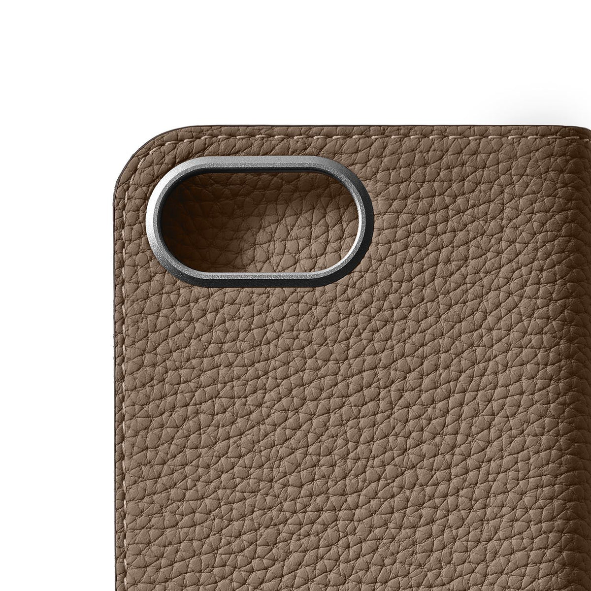 iPhone 17e / 16e Diary Case Shrink Leather (Etoupe)