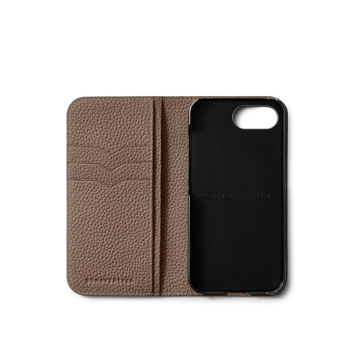 iPhone 17e / 16e Diary Case Shrink Leather (Etoupe)