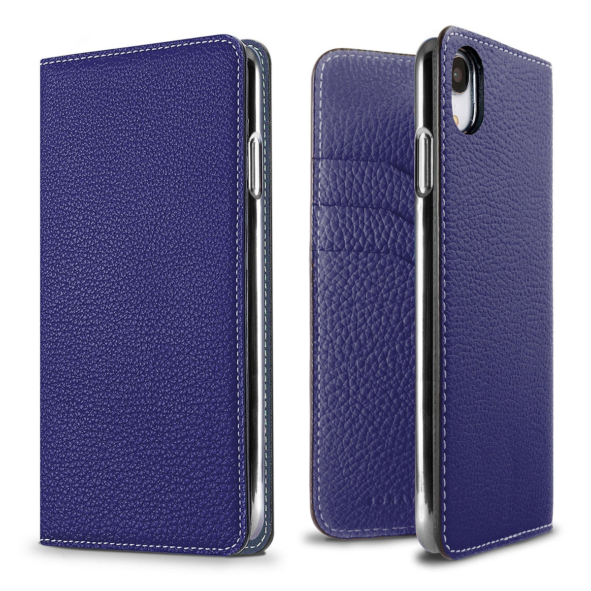 iPhone XR Diary Case Shrink Leather (Electric Blue)