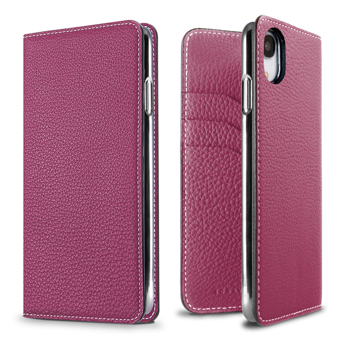 iPhone XR Diary Case Shrink Leather (Anemone Purple)