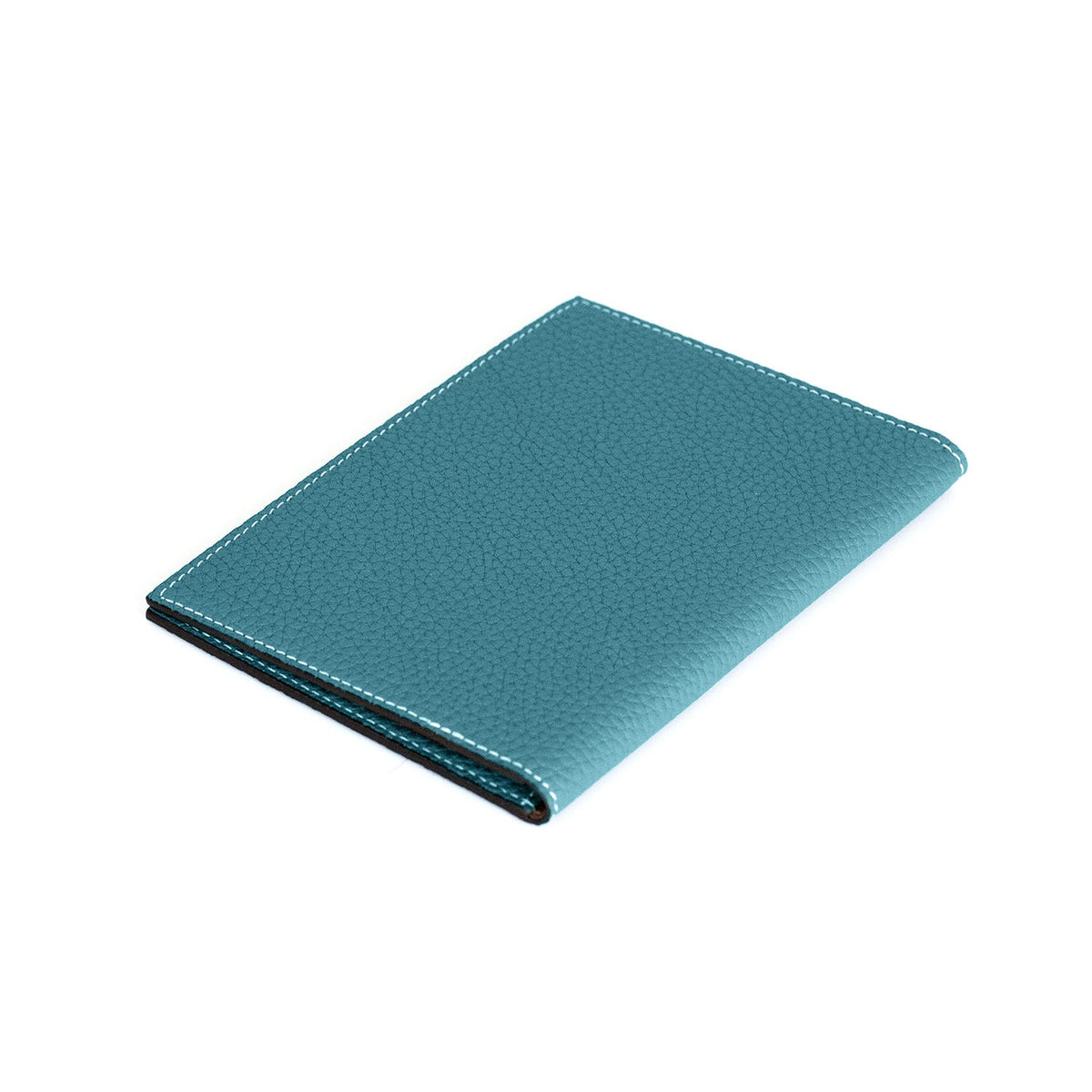 Passport Case Shrink Leather (Blue Cyan × Blue Lin)
