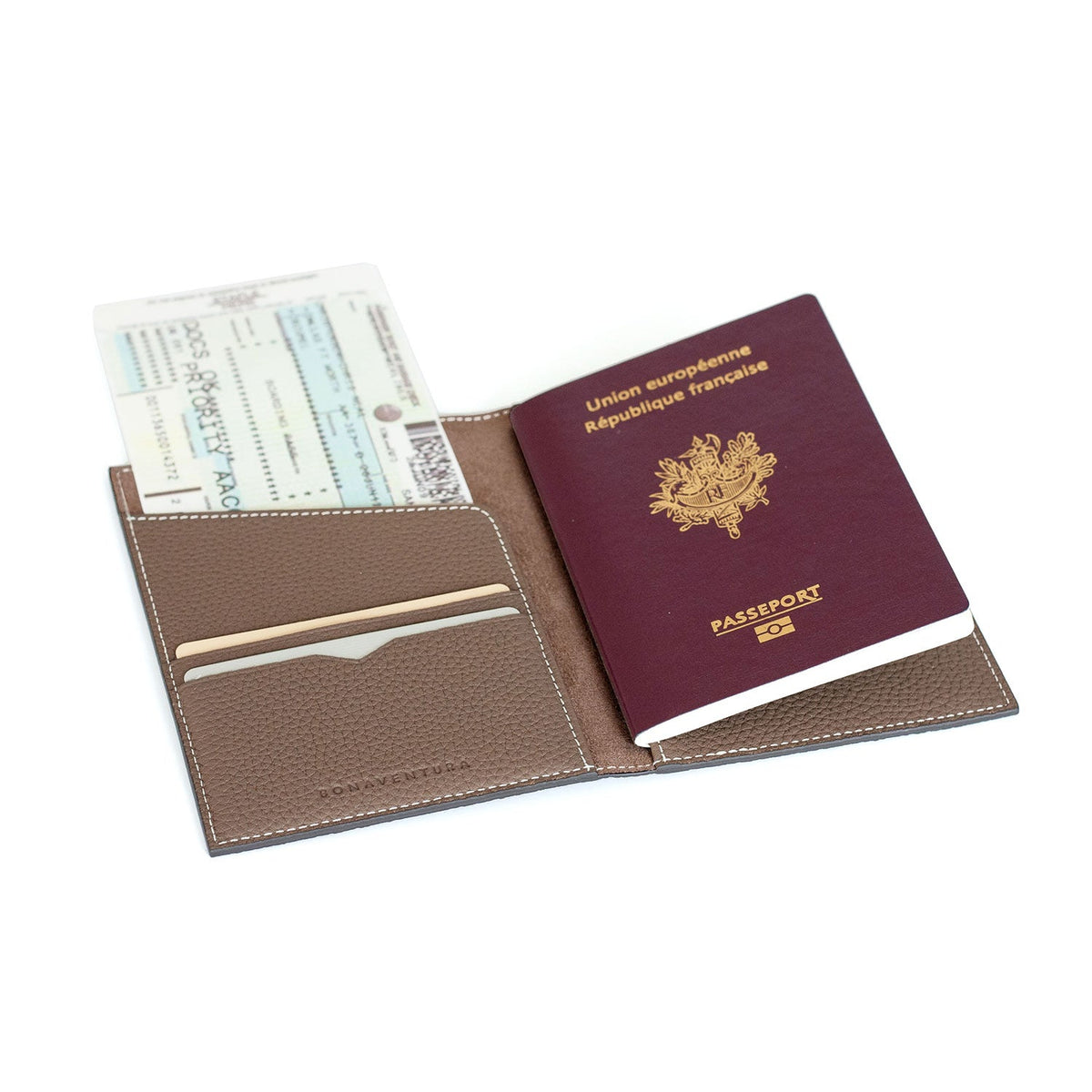 Passport Case Shrink Leather (Etoupe)