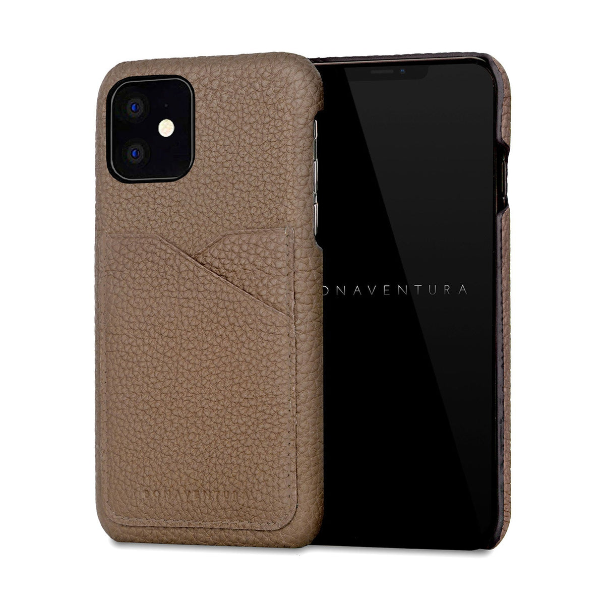 iPhone 11 Back Cover Case Shrink Leather (Etoupe)
