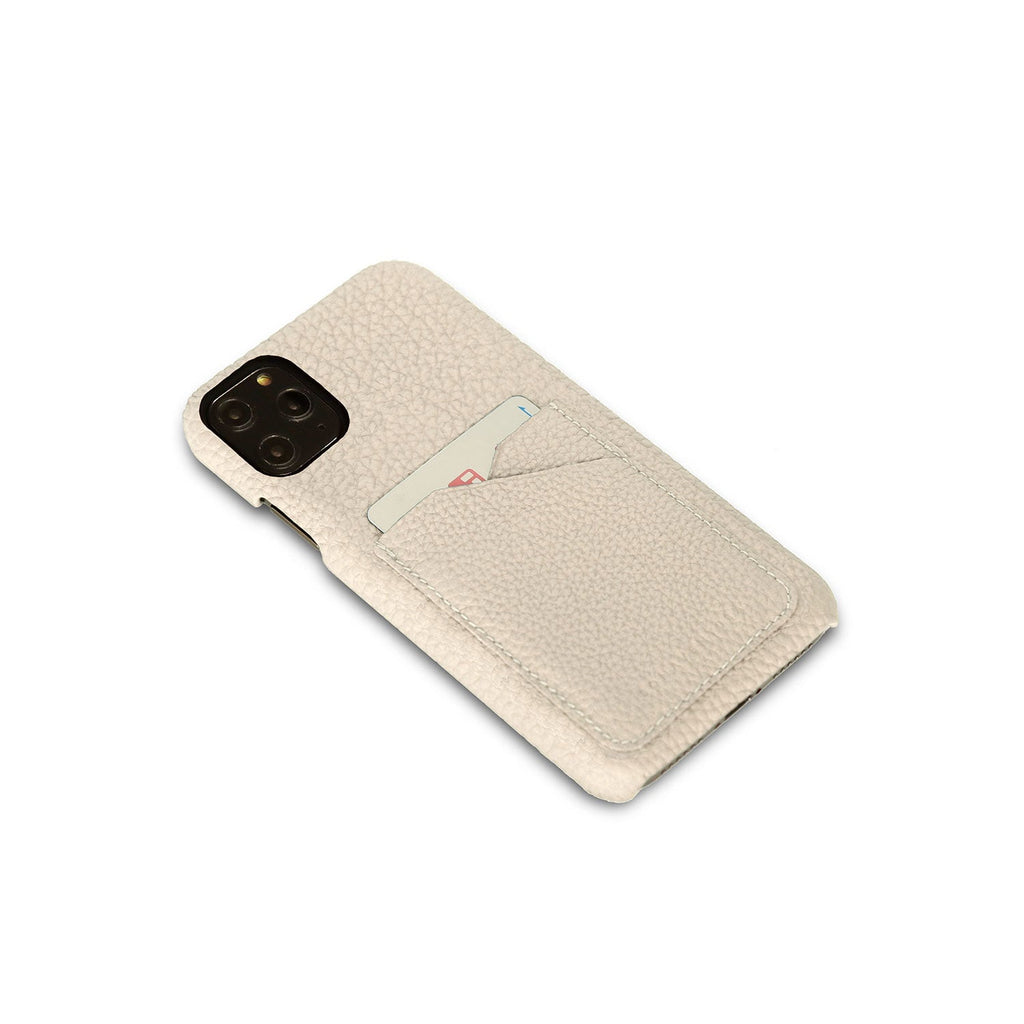 iPhone 11 Pro Max Back Cover Case Shrink Leather (Ivory)