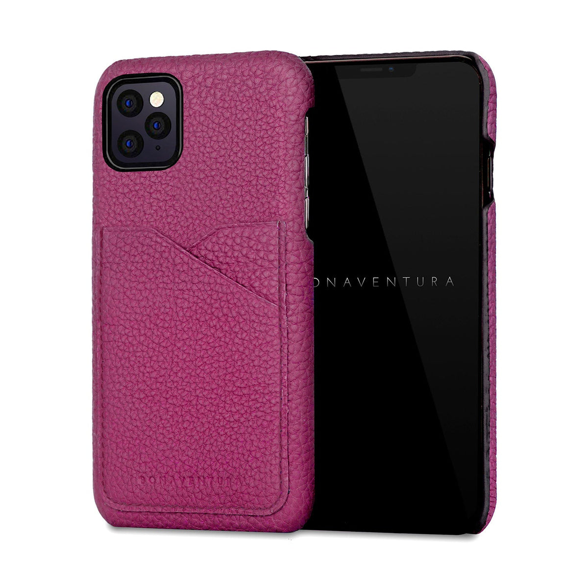 iPhone 11 Pro Max Back Cover Case Shrink Leather (Anemone Purple)