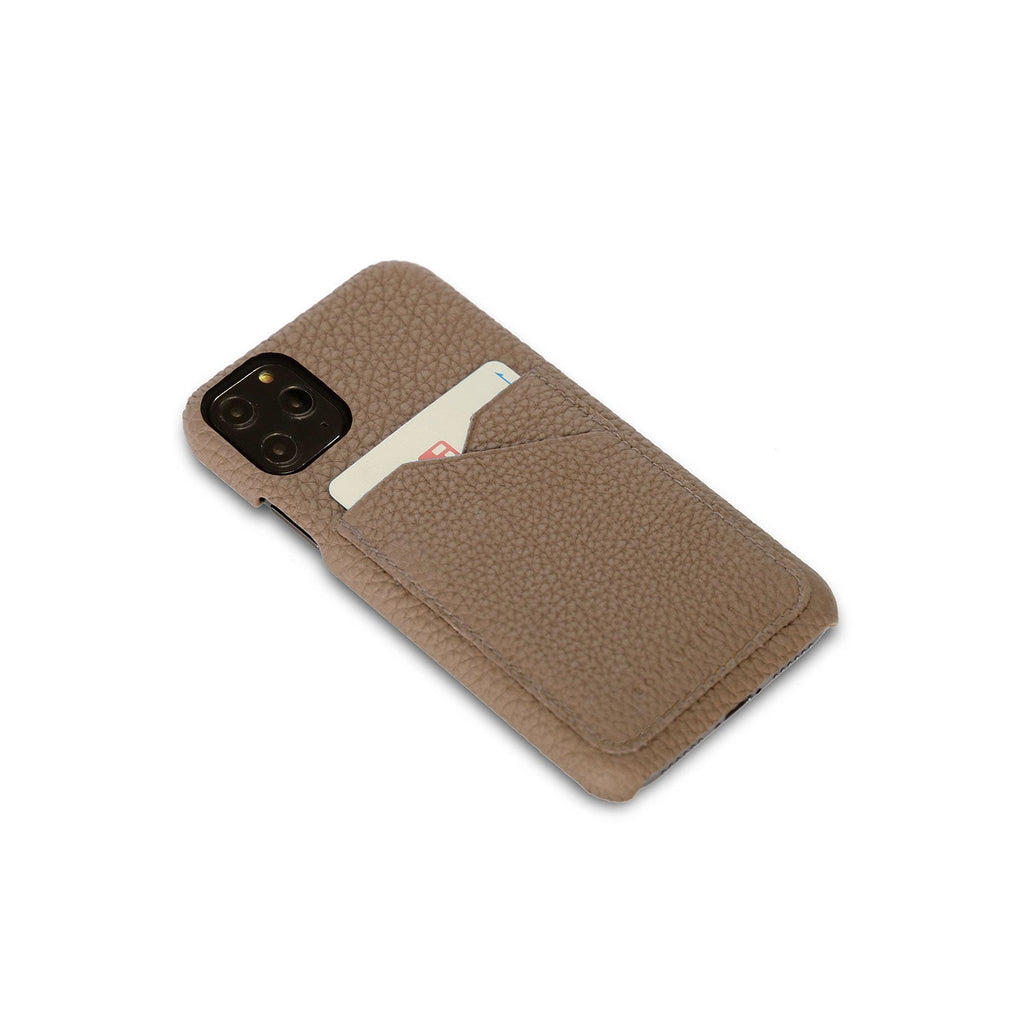 iPhone 11 Pro Back Cover Case Shrink Leather (Etoupe)