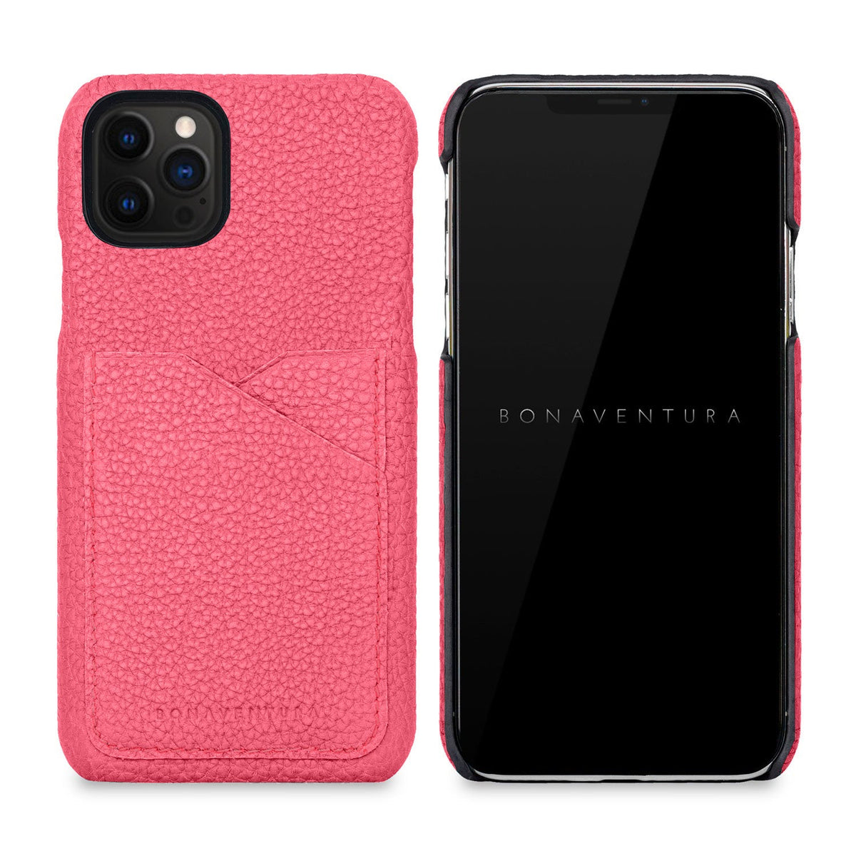 iPhone 12 / 12 Pro Back Cover Case Shrink Leather (Azalee Pink)