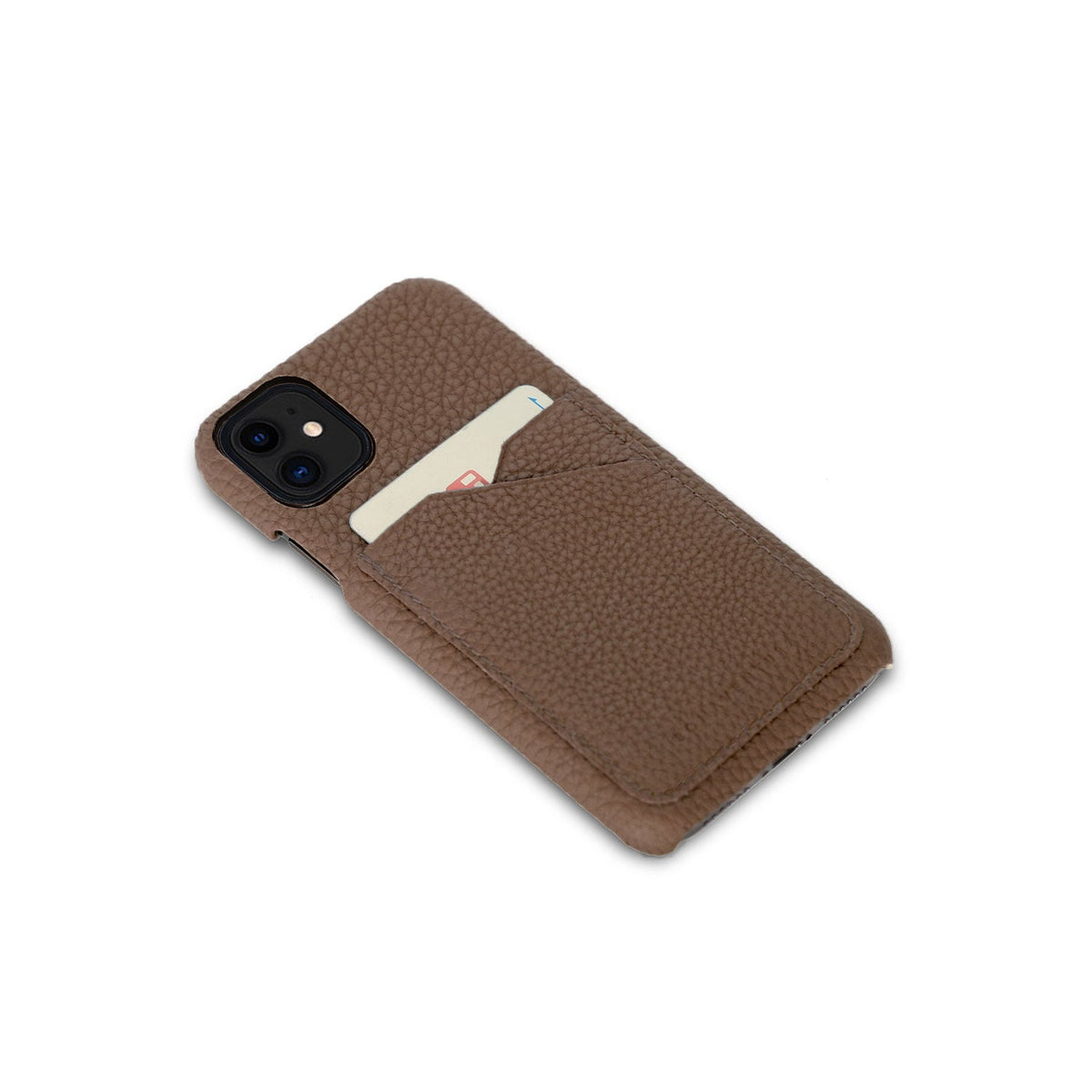 iPhone 12 mini Back Cover Case Shrink Leather (Etoupe)