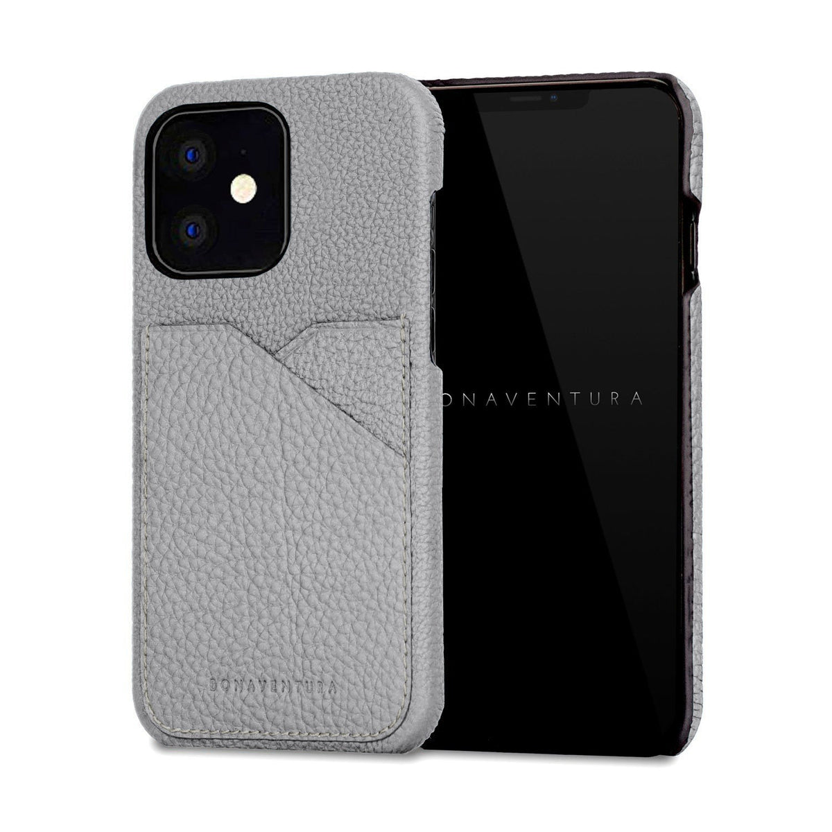 iPhone 12 mini Back Cover Case Shrink Leather (True Gray)