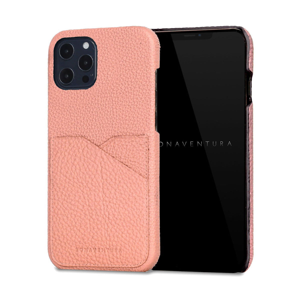 iPhone 12 Pro Max Back Cover Case Shrink Leather (Coral Pink)