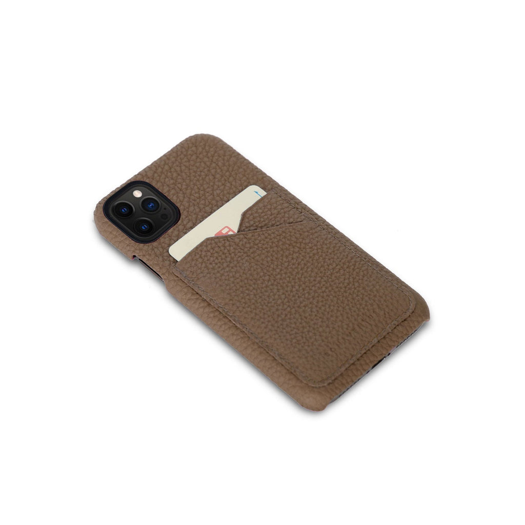 iPhone 12 Pro Max Back Cover Case Shrink Leather (Etoupe)
