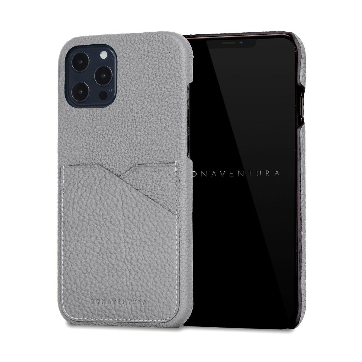 iPhone 12 Pro Max Back Cover Case Shrink Leather (True Gray)