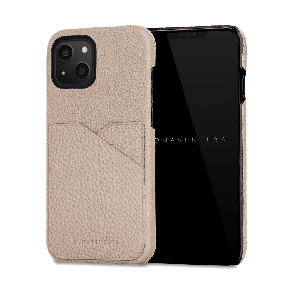iPhone 13 Back Cover Case Shrink Leather (Greige)
