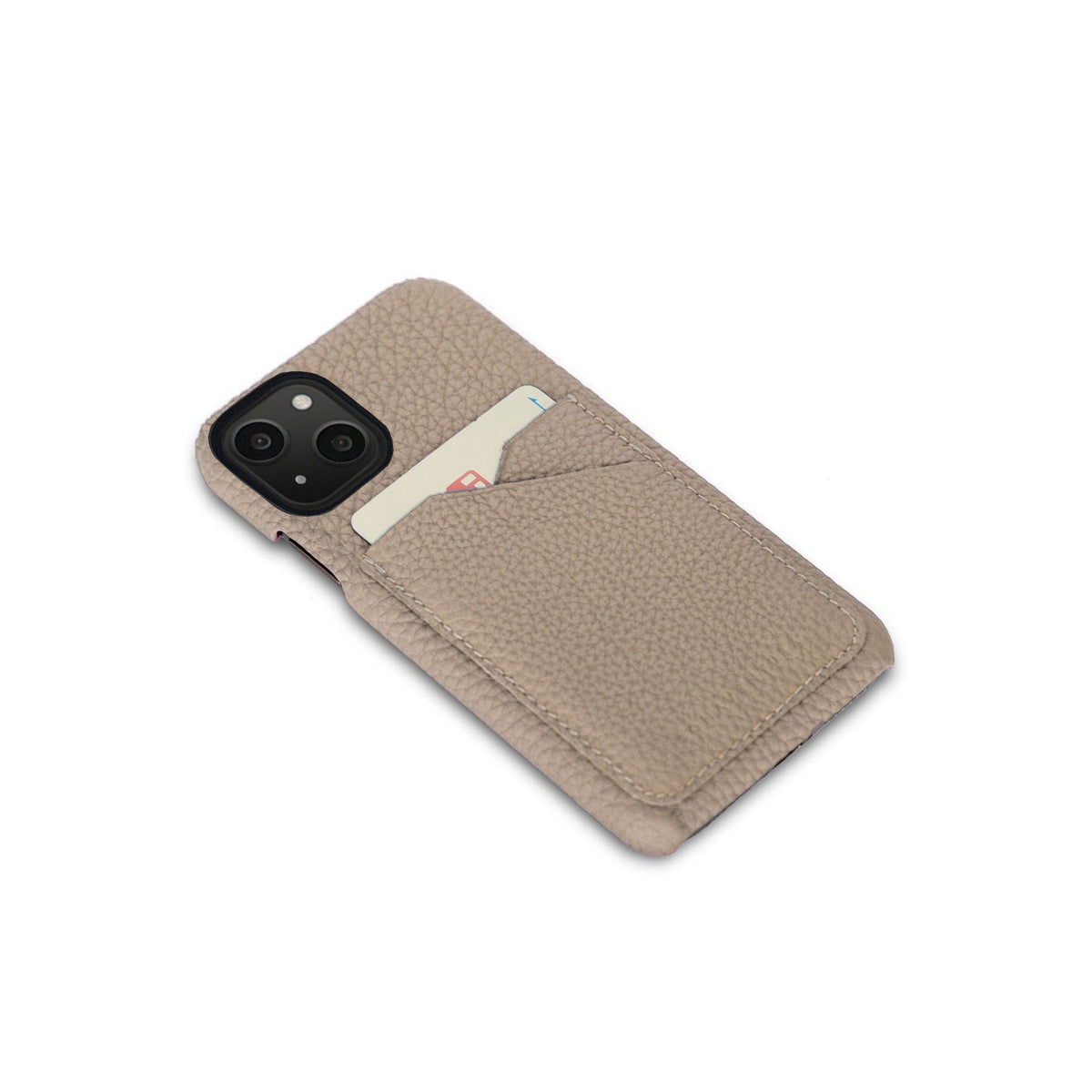 iPhone 13 mini Back Cover Case Shrink Leather (Greige)