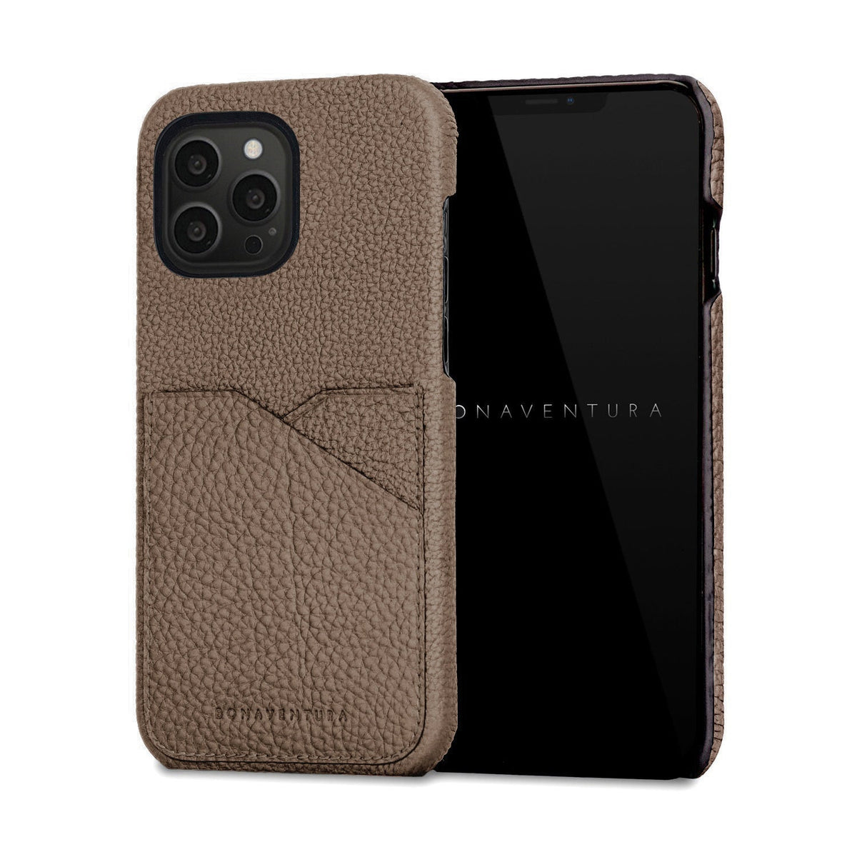 iPhone 13 Pro Back Cover Case Shrink Leather (Etoupe)