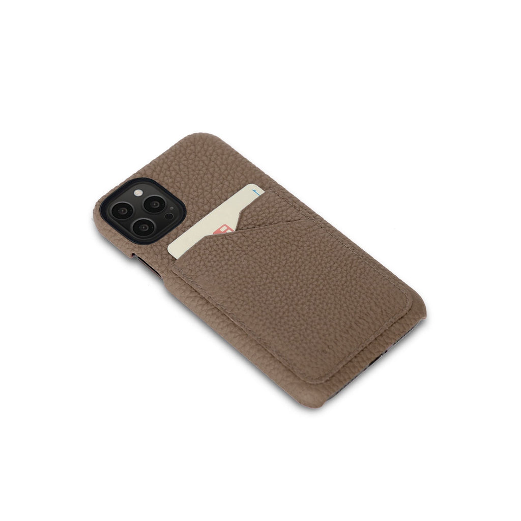iPhone 13 Pro Back Cover Case Shrink Leather (Etoupe)
